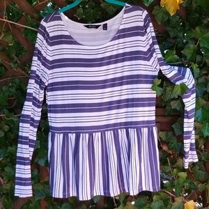 Comfy long sleeve striped tunic top